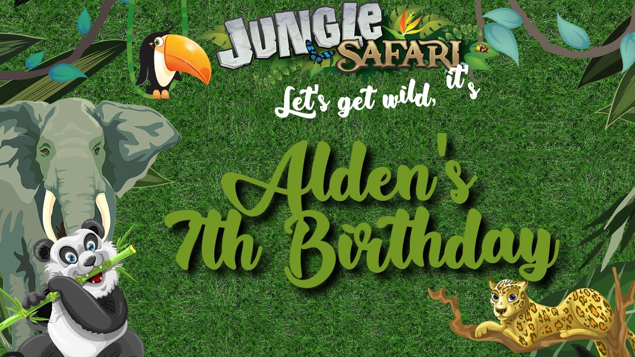 Jungle Safari Personalisable Video Party Invitation