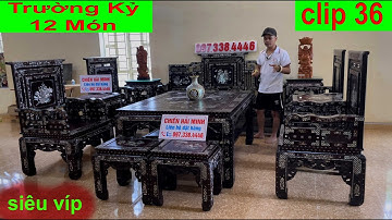 CHÀO BÁN -bộ trường kỷ 12 món cẩn ốc, bàn ghế khảm ốc, trường kỷ huế khảm ốc, đồ gỗ xưa sưu tầm