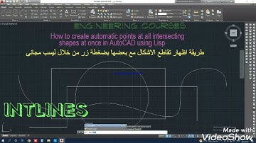 طريقة إظهار تقاطع الأشكال مع بعضها في الأوتوكاد بإستخدام الليسب المجاني autocad lisps