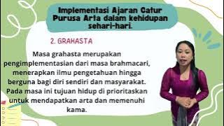 Video pembelajaran Catur Purusa Artha