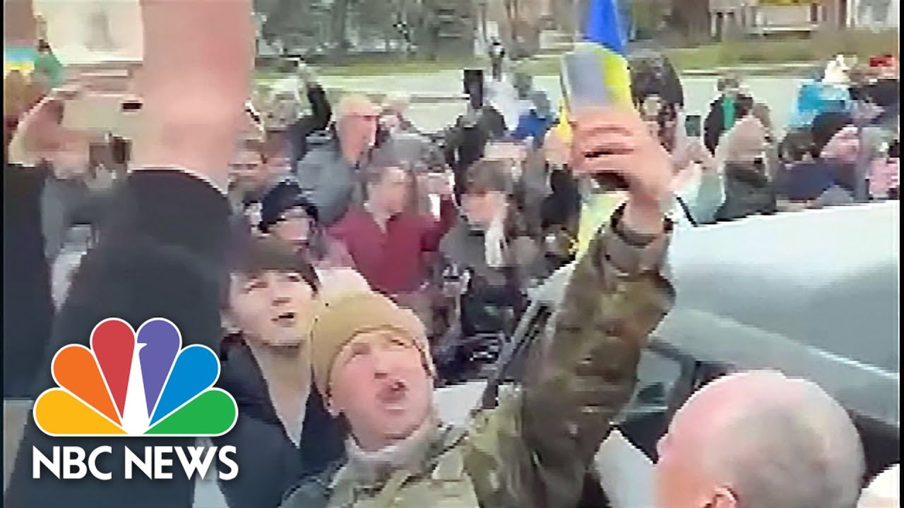 Watch: Celebrations In Kherson As Ukrainian Forces Take Control