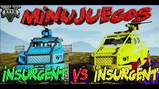 GTA V ONLINE #MINIJUEGOS# INSURGENT VS INSURGENT  CON LA CREW FUNNY MOMENTS GOKUGAMEPLAYS