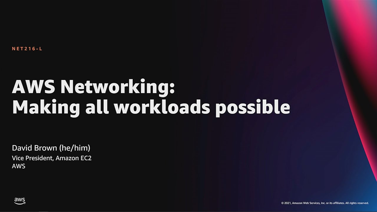  New  AWS re:Invent 2021 - AWS Networking: Making all workloads possible