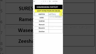 Left function in Excel | #shorts #youtubeshorts #ytshorts #excel #viral #shortvideo