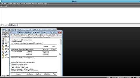 Econometrics:How to run unit root/ stationarity test with Eviews