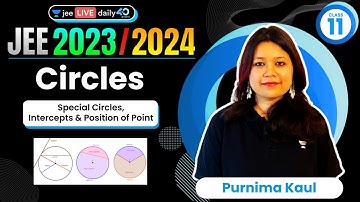 Circles L2 | Special Circles, Intercepts & Position of Point | #jee2024 #jee2025 #purnimakaul