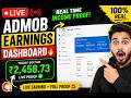 AdMob Live Earning Dashboard 🔴 | Real Time Income Proof 💰 (2026)