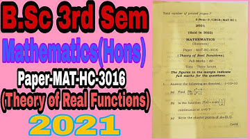 bsc 3rd sem Mathematics hons question paper/Theory of Real Functions/MAT-HC-3016/gu question paper