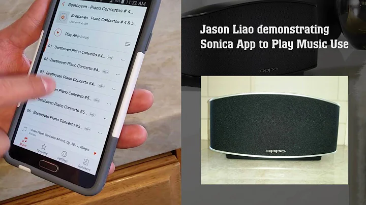 Jason Liao demonstrating Sonica App to Play Music ...