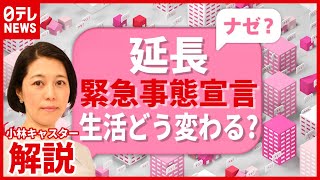 【解説】解除の方向性は？ “緊急事態宣言”６月２０日まで延長（2021年5月28日放送「news every.」より）