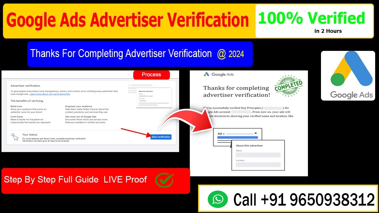 How to Verify Google Adwords Account || Google Ads Advertiser ...
