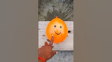 🟡🟠🟣Will a water balloon explode if it rolls down from a tall building? 💥🎈 #balloon