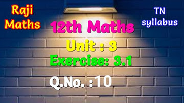 12th maths-chapter 3 - Exercise 3.1- sum 10- Theory of equations- TN syllabus