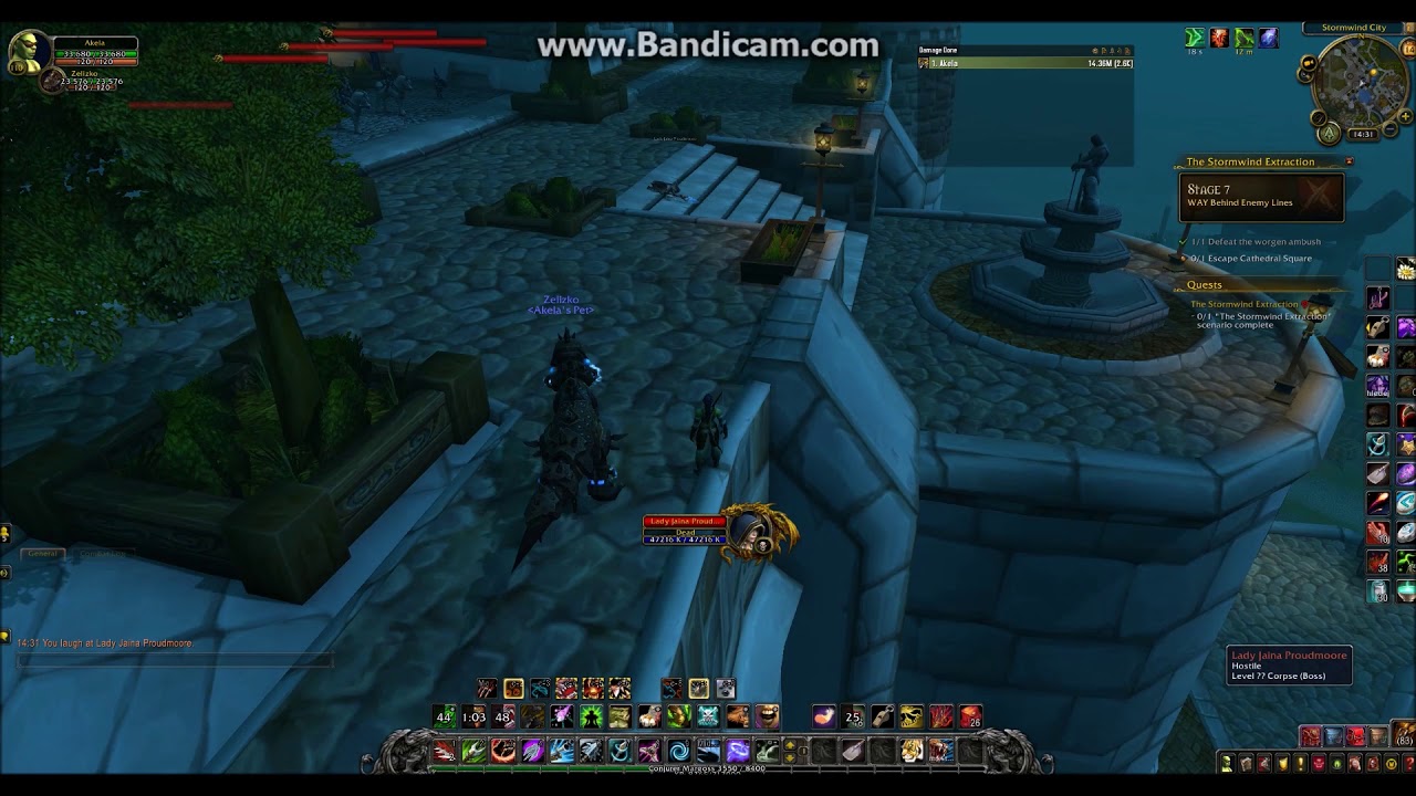 Solo kill of the Jaina Proudmoore - Horde BfA scenario