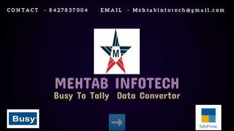BUSY TO TALLY DATA CONVERTOR