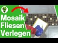 Mosaikfliesen Verlegen ✅ ULTIMATIVE ANLEITUNG: Wie Mosaik Fliesen Schneiden, Legen &amp; Verfugen???