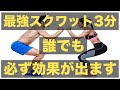 【必ず効果が出ます】スクワットサーキット3分で下半身を鍛える!全身の脂肪燃焼にも効果的なダイエットメニュー|ヒロトレ