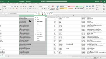eBird - Create a Count by County by Month Report in Excel