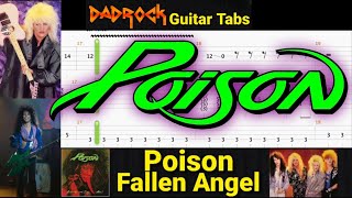 Fallen Angel - Poison - Guitar + Bass TABS Lesson