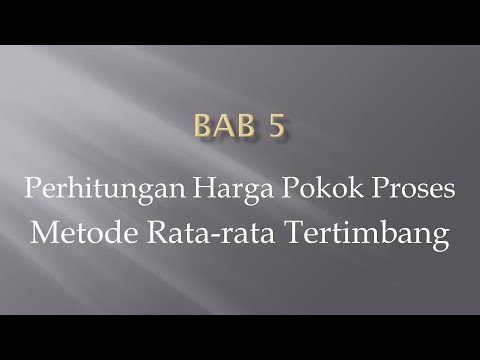 Video: Cara Menghitung Harga Rata-rata Tertimbang