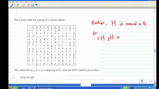 Product of cosets Example 1