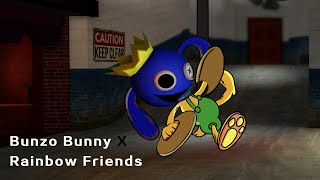 FNF Bunzo Bunny Vs Rainbow Friends Sings Friends To Your End Song - Friday Night Funkin'