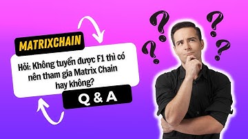 #MATRIXCHAIN - HỎI VÀ ĐÁP | Không tuyển được F1 thì có nên tham gia Matrix Chain hay không?