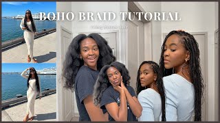 BOHO BRAIDS | STEP BY STEP TUTORIAL + USING OLD HUMAN HAIR
