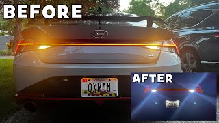 Replacing the Reverse Bulbs and License Plate Bulbs with LEDs in my 2022 Elantra N