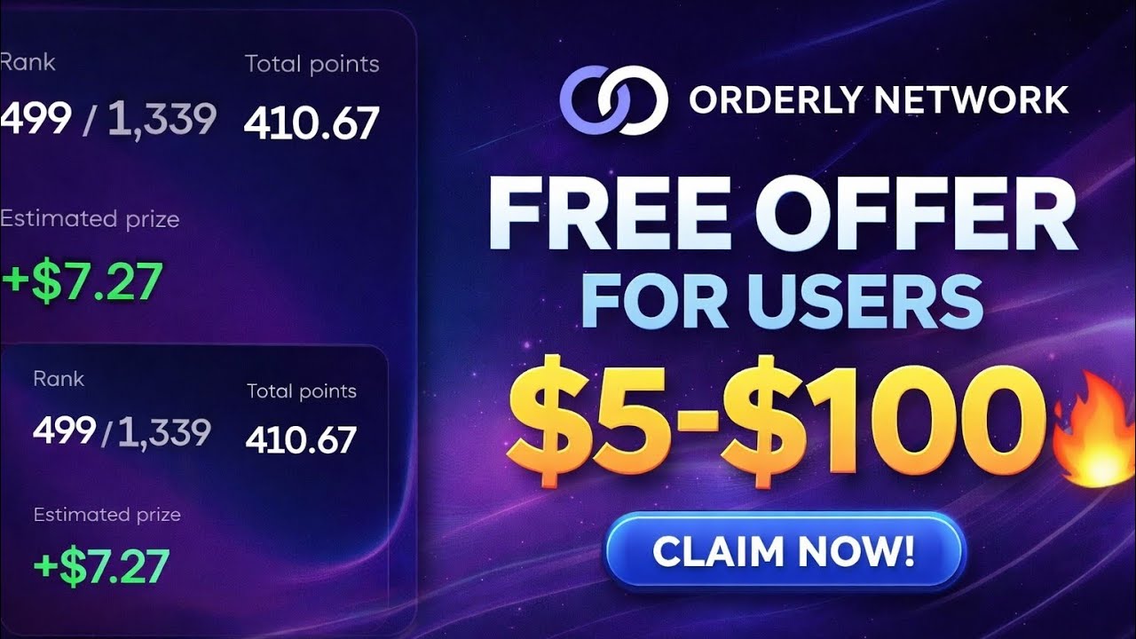 ⁣Orderly Network FREE Perps Competition 2026 🔥 Earn $5-$100+ Per User | Full Guide