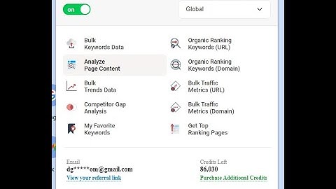 keyword everywhere setting for using API key