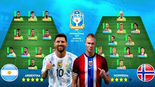 Messi vs Haaland | Argentina vs Norway | International Cup | Dream League Soccer 2024 Gameplay
