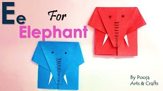 Origami DIY Elephant Craft For Kids | Nursery KG Craft ideas | Easy Paper Elephant Craft | Easy Art