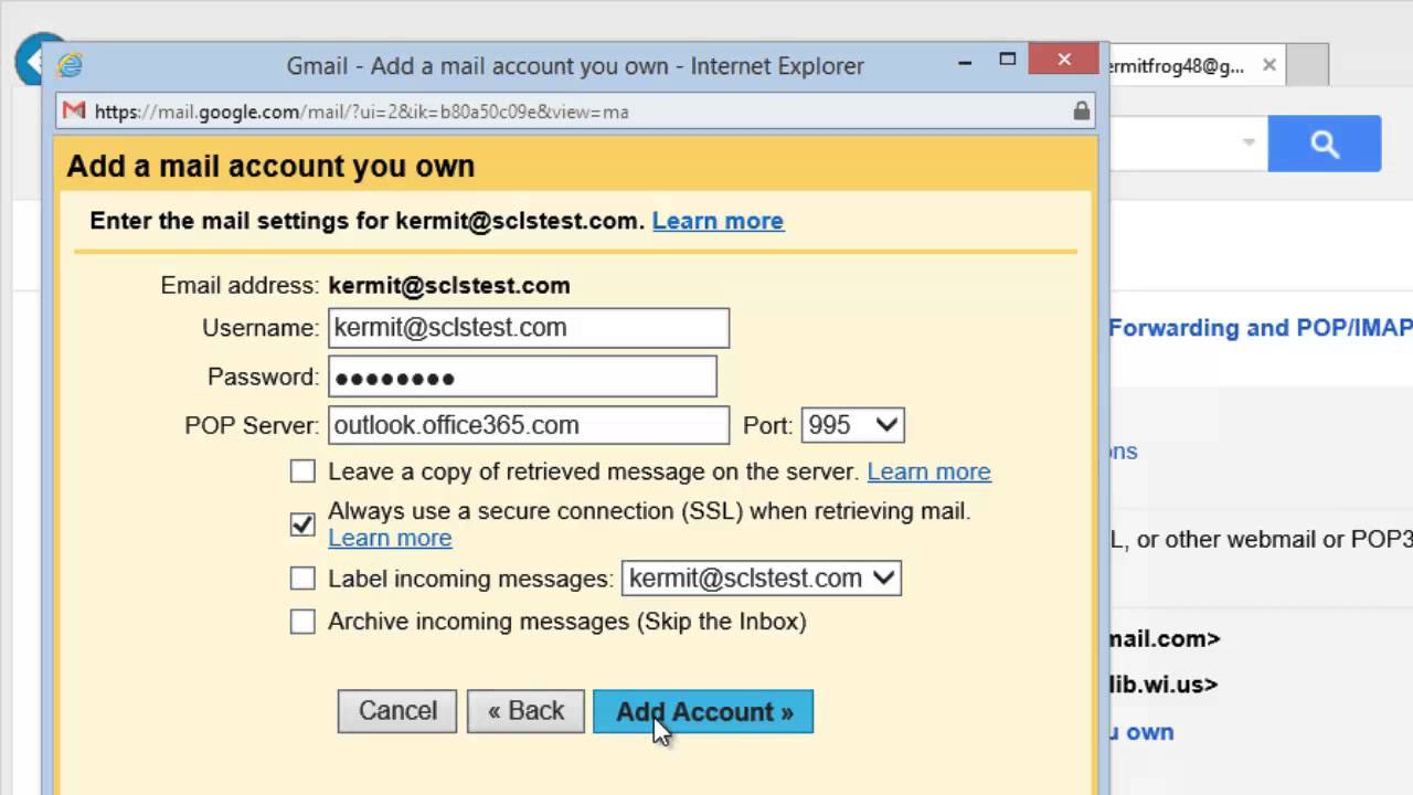 How to set up your Microsoft 365 email in Gmail (Webmail)