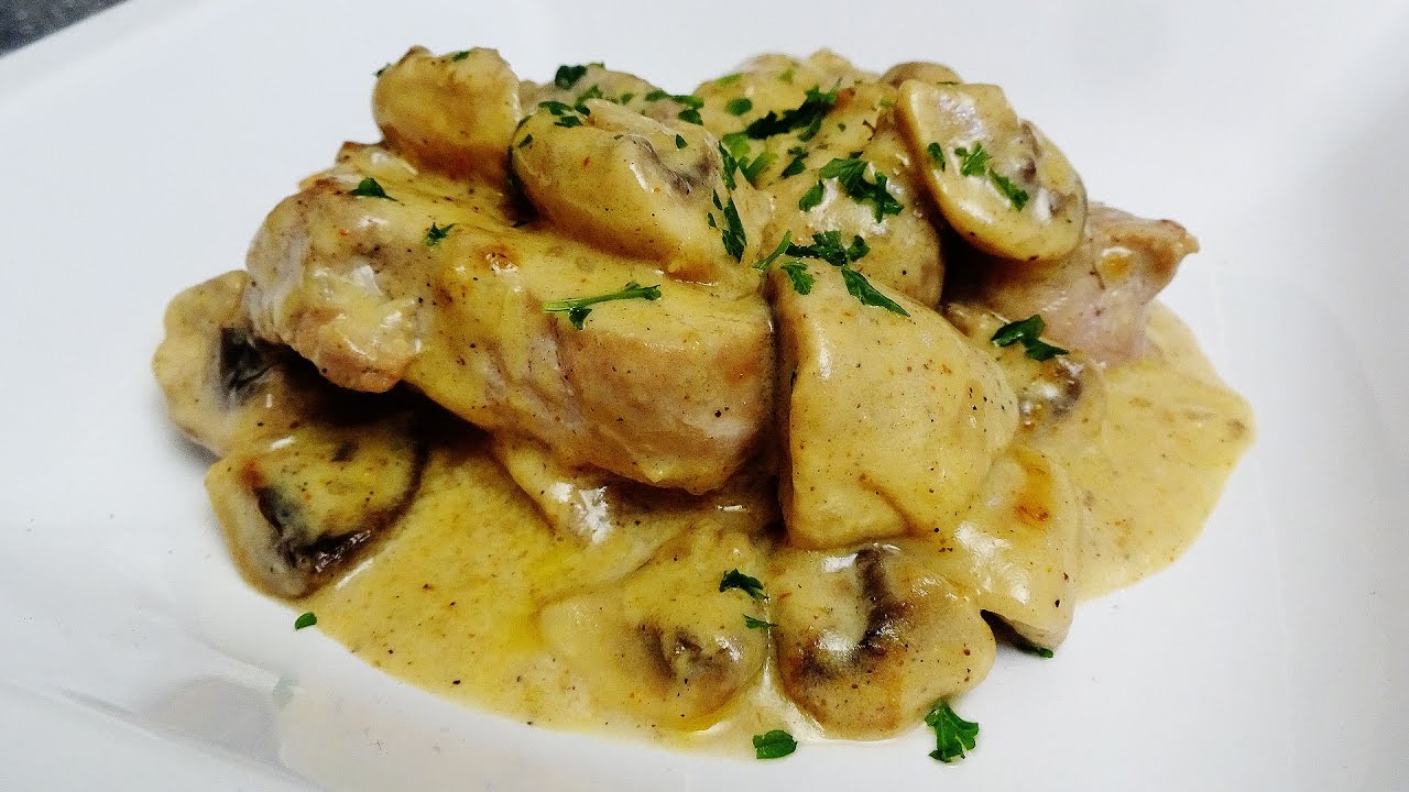 REZEPT: SCHWEINEFILET CHAMPIGNON PFANNE - schnell und einfach selber ...