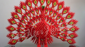 3D Origami Peacock Collection - Bộ sưu tập mẫu công xòe đuôi cực đẹp