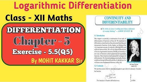 Exercise - 5.5(Q5) Continuity & Differentiability Class 12th Chapter 5 Logarithmic Differentiation
