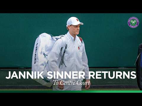 Video Jannik Sinner returns to Centre Court! | Full Walkout | Wimbledon 2026