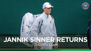 Jannik Sinner returns to Centre Court! 💜💚 | Full Walkout | Wimbledon 2026