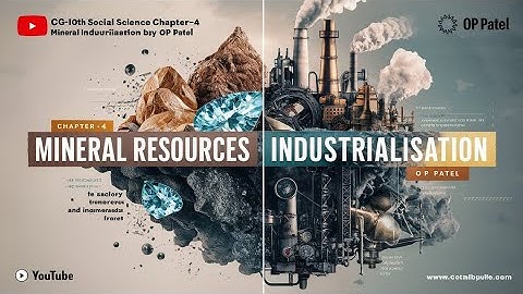 CG-10TH-SOCIAL SCIENCE-Chapter-4 MINERAL RESOURCES AND INDUSTRIALISATION Part-1
