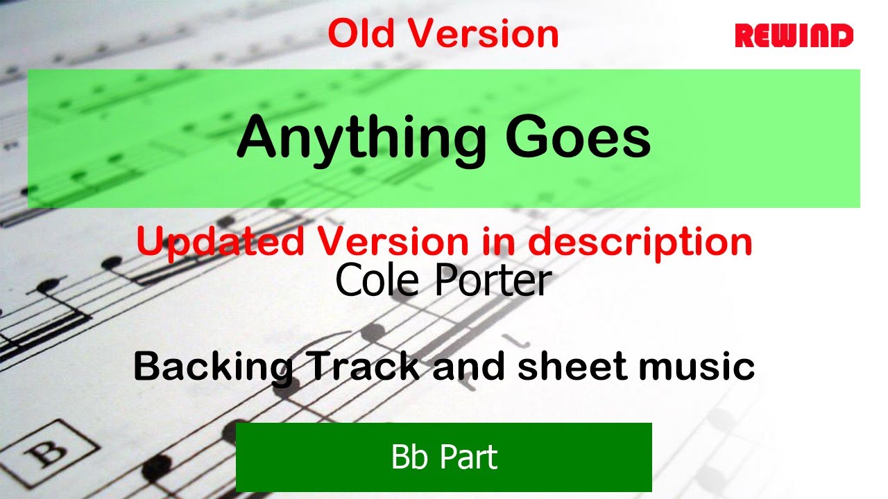 OLD VERSION Cole Porter Anything Goes Tenor Sax Clarinet Trumpet ...