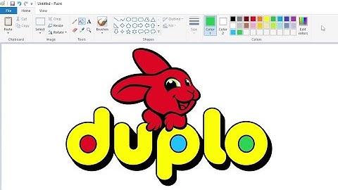 How to draw the Lego Duplo logo using MS Paint | How to draw on your computer