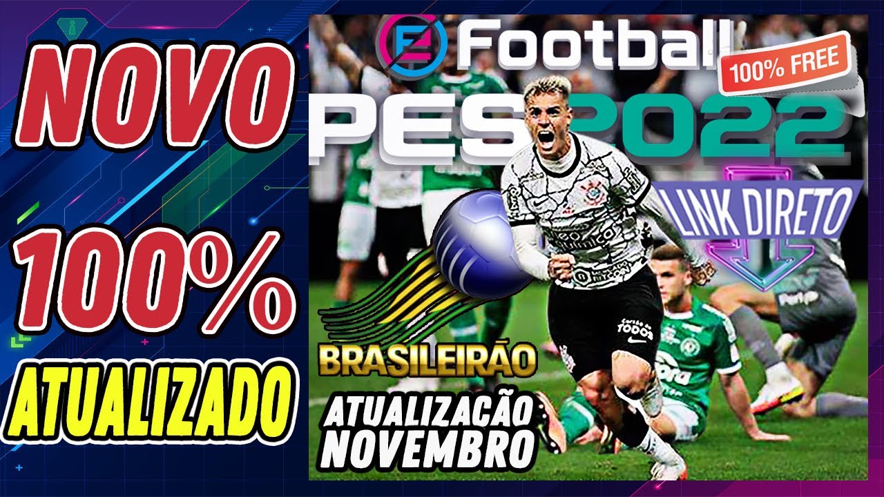 PES 2022 PS2 eFootball 2022 PS2 ISO  COM BRASILEIRÃO SERIE A e B ✓👍 