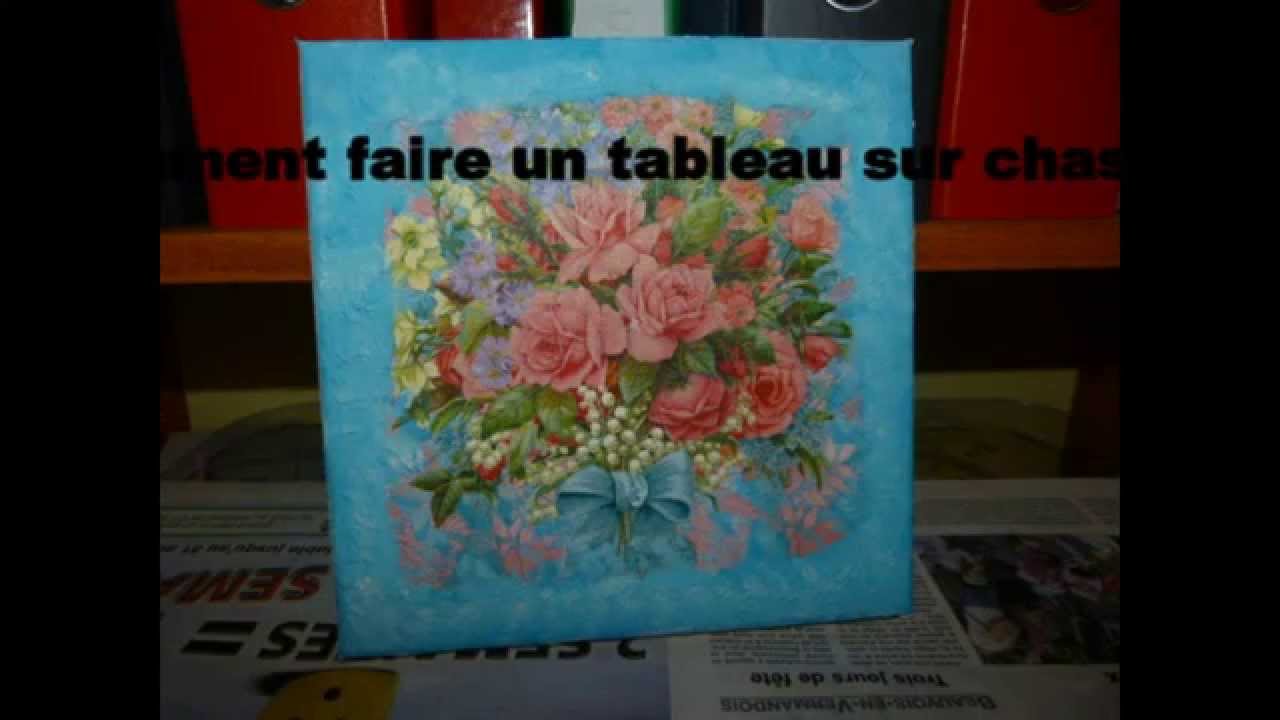 tableau en collage de serviette - YouTube