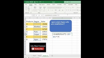 Ignore empty cells with SUMPRODUCT