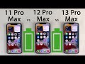iPhone 13 Pro Max vs 12 Pro Max vs 11 Pro Max Battery Life DRAIN Test