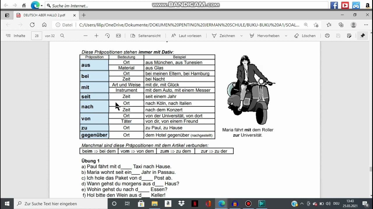 SANGAT MUDAH MEMAHAMI PRÄPOSITIONEN MIT DATIV (aus, bei, mit, nach, seit, von, zu, gegenüber)