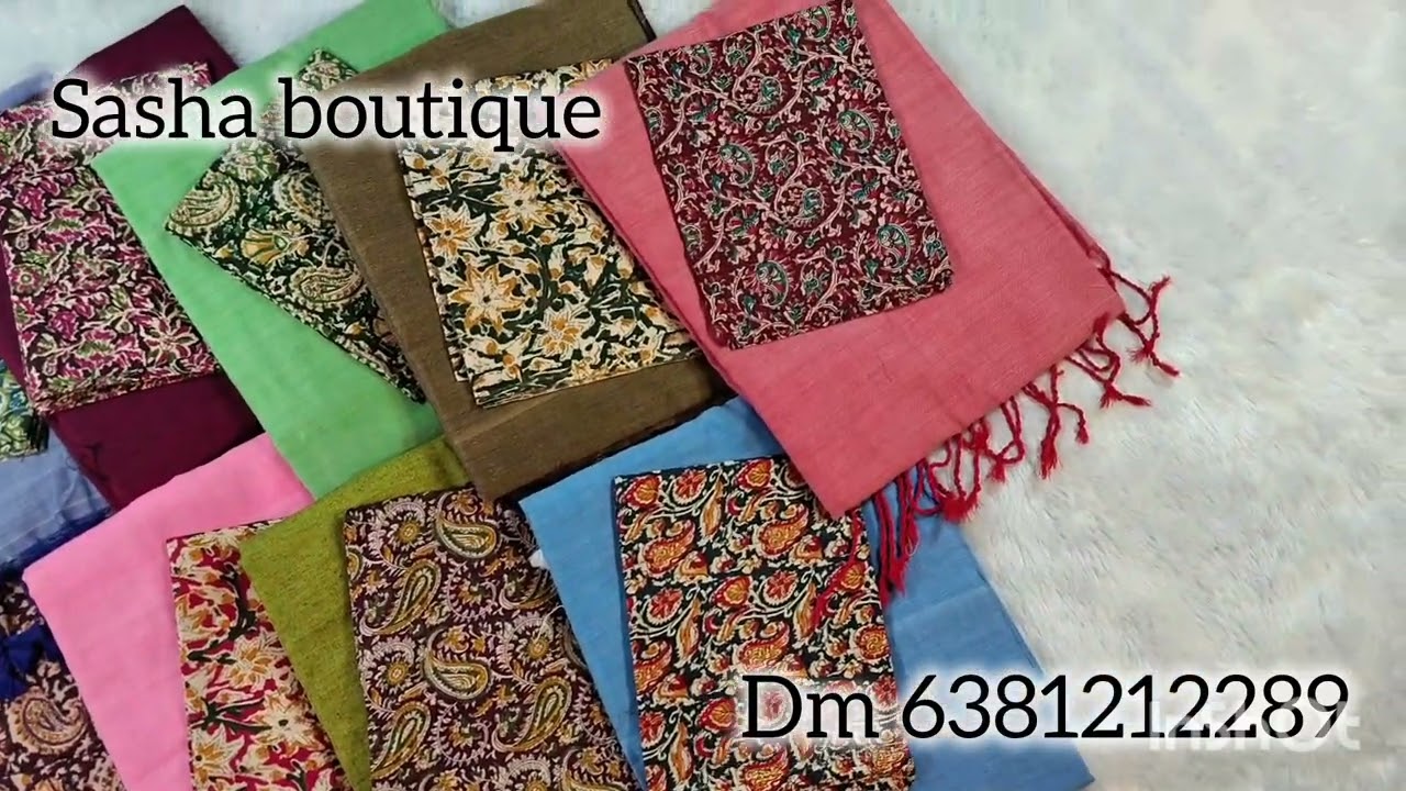 💃For upcoming women's day special 💃 plain kadhi with kalamkari blouse @Sashaboutique2024 