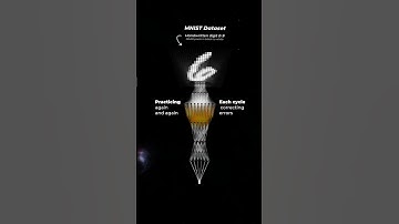 Animation of a Neural Network learning to recognize handwritten digits (MNIST set) #ai #explained