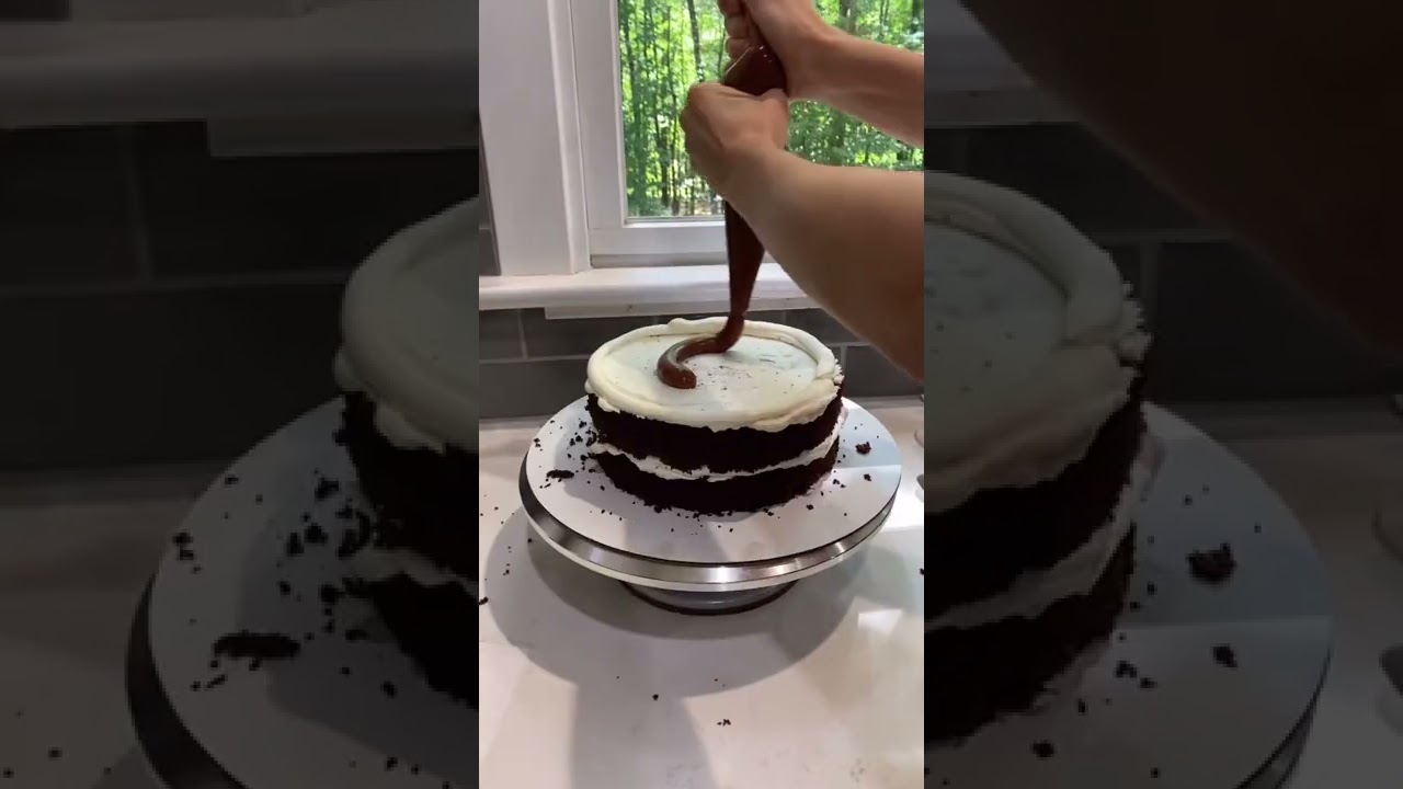 How To Make Snickers Cake tiktok drippycakes